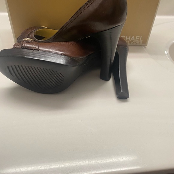 Michael Kors Harness Open Toe heel chocolate - Picture 2 of 4